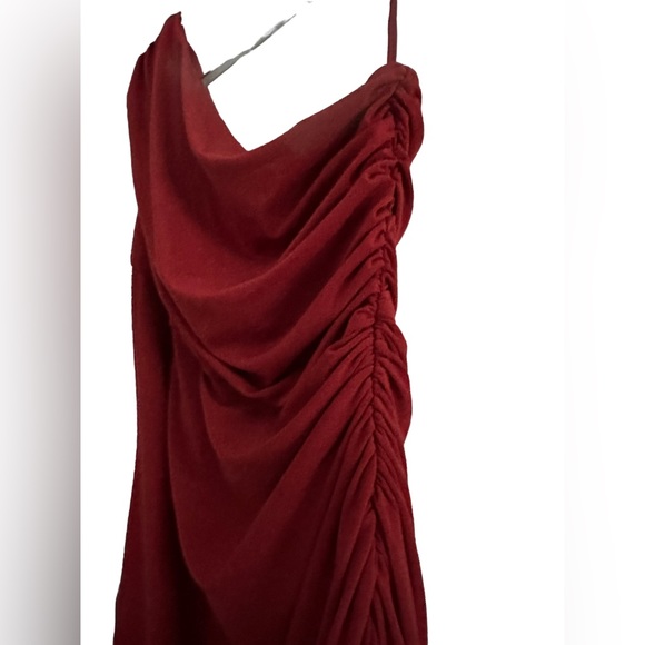 Ralph Lauren Elegant One Shoulder Slimming Dress Fall Wedding Cocktail RN41381 - Picture 6 of 13